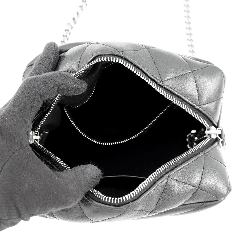 Saint Laurent Paris Chain Shoulder Bag Matelasse Loulou Small Leather Black — view 5