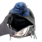 Fendi Backpack Bugs Monster Leather Nylon Black — view 5