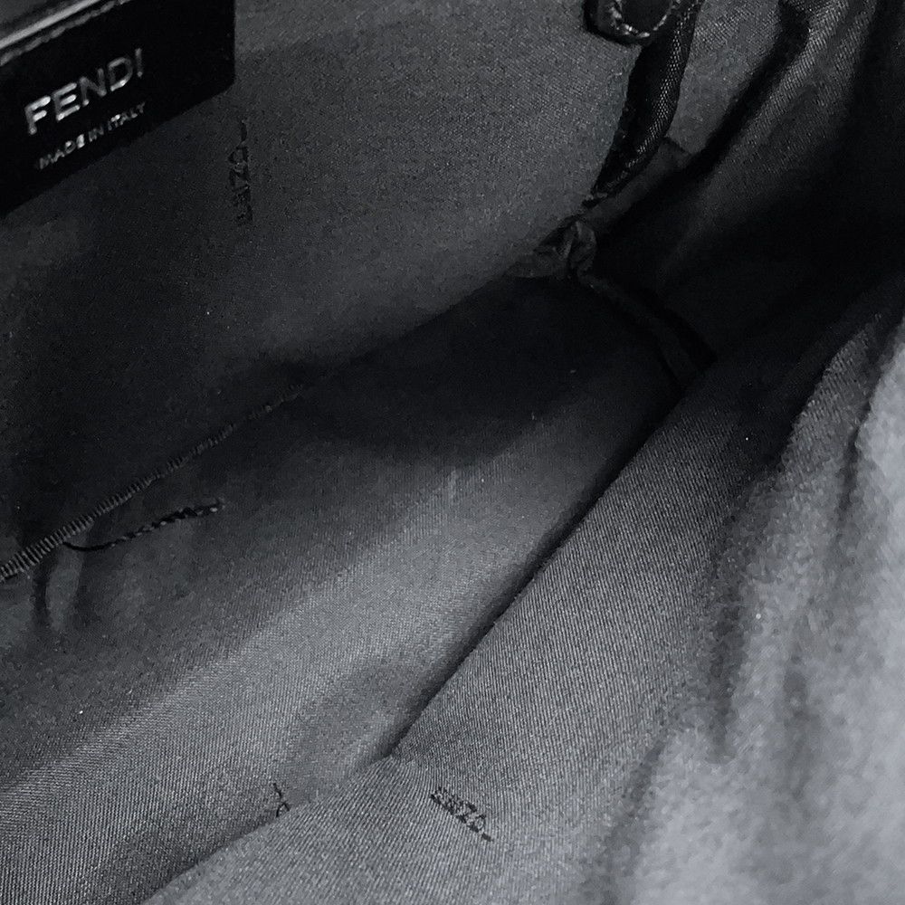 Fendi Backpack Bugs Monster Leather Nylon Black — view 6