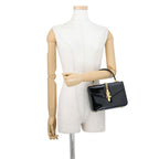 Gucci Handbag Sylvie 1969 Top Handle Patent 2-Way Shoulder Black — view 4