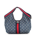 Gucci Tote Bag Giglio GG Denim Small Sherry Line