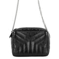 Saint Laurent Paris Chain Shoulder Bag Matelasse Loulou Small Leather Black