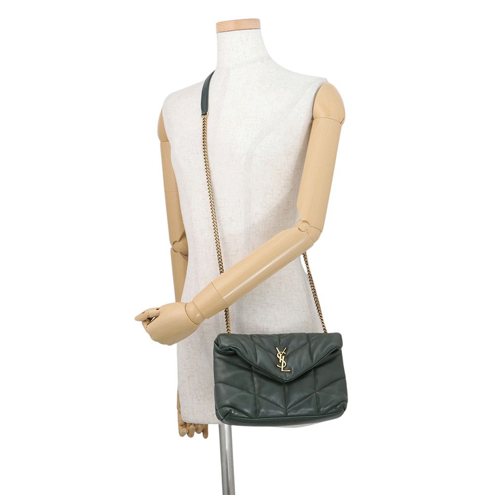 Saint Laurent Paris Chain Shoulder Bag Loulou Puffer Leather — view 4