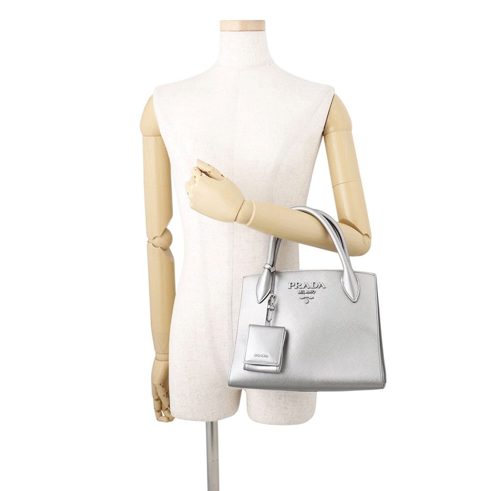 Prada Handbag Logo Leather 2-Way — view 4