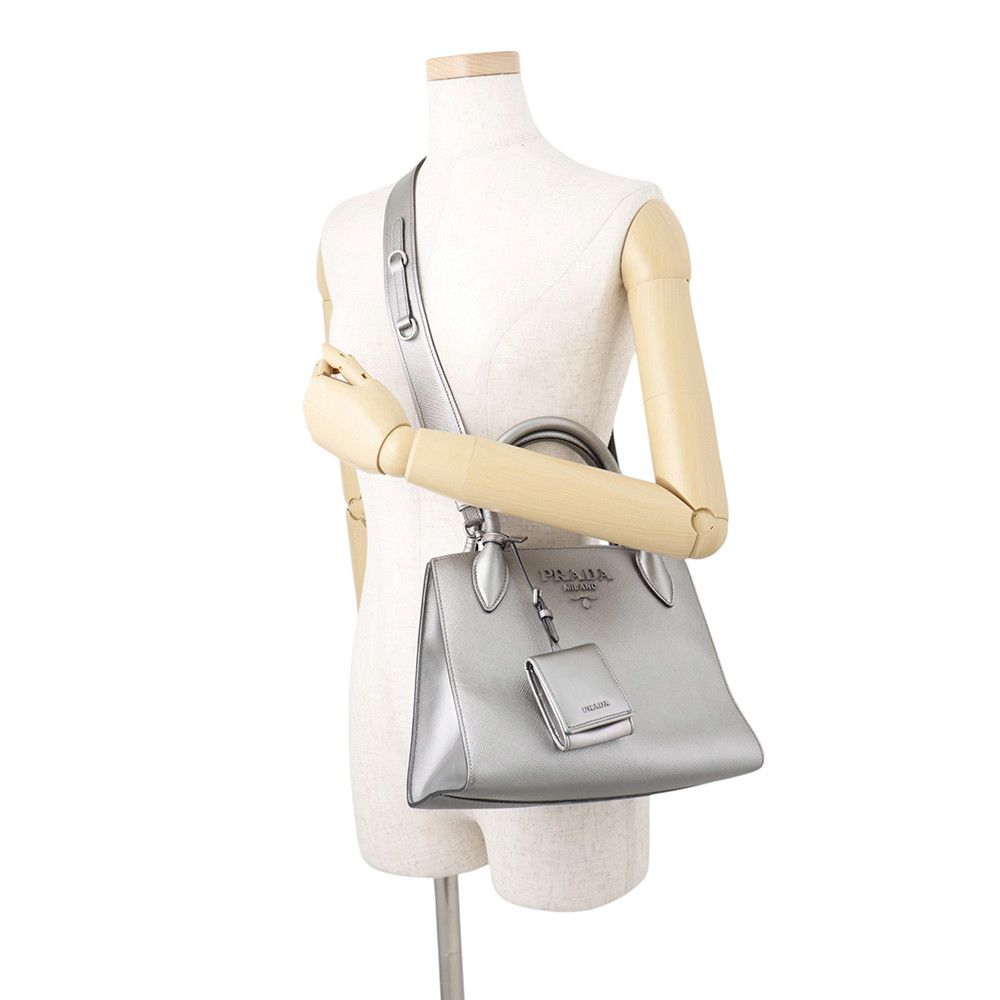 Prada Handbag Logo Leather 2-Way — view 5