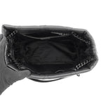 Prada Chain Shoulder Bag Nappa Stitch Logo Leather Black — view 6