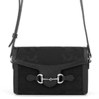 Gucci Shoulder Bag Horsebit 1955 Jumbo GG Black