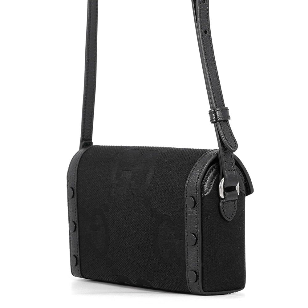 Gucci Shoulder Bag Horsebit 1955 Jumbo GG Black — view 2