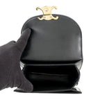 Celine Handbag Bubas Clair Mini Triomphe Leather 2-Way Shoulder Black — view 7