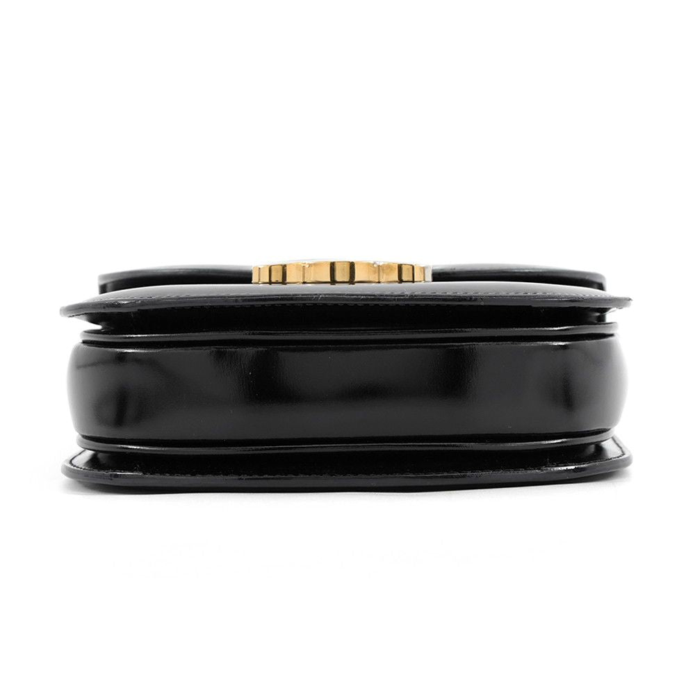 Celine Handbag Bubas Clair Mini Triomphe Leather 2-Way Shoulder Black — view 3