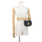 Celine Handbag Bubas Clair Mini Triomphe Leather 2-Way Shoulder Black — view 4