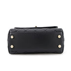 Chanel Handbag CC Logo Quilted Coco Handle XXS Lambskin 2-Way Shoulder Black — view 3