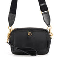 Gucci Shoulder Bag GG Marmont Python 2-Way Clutch Black