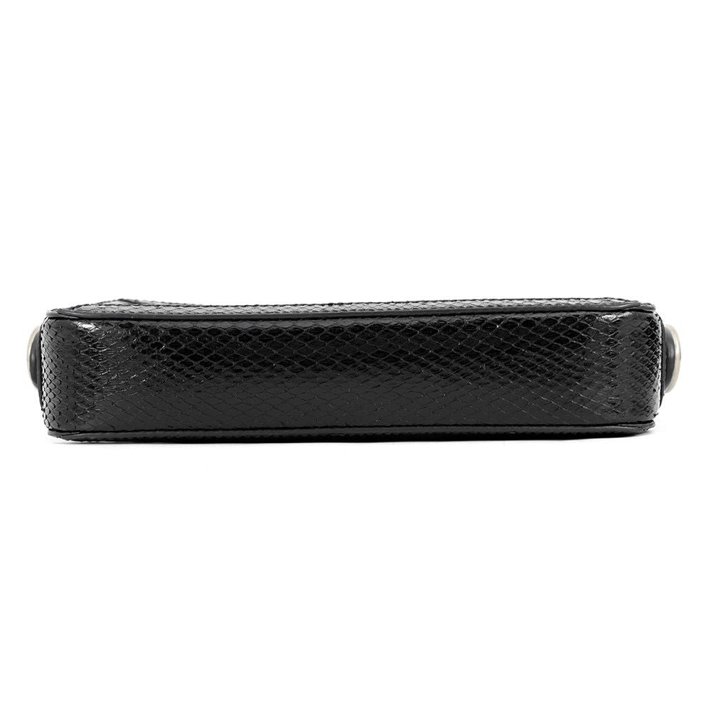 Gucci Shoulder Bag GG Marmont Python 2-Way Clutch Black — view 3