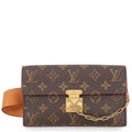 Louis Vuitton Waist Pouch Monogram S Lock Belt PM Clutch