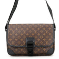 Louis Vuitton Shoulder Bag Monogram Macassar Archie Messenger Black