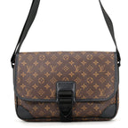 Louis Vuitton Shoulder Bag Monogram Macassar Archie Messenger Black