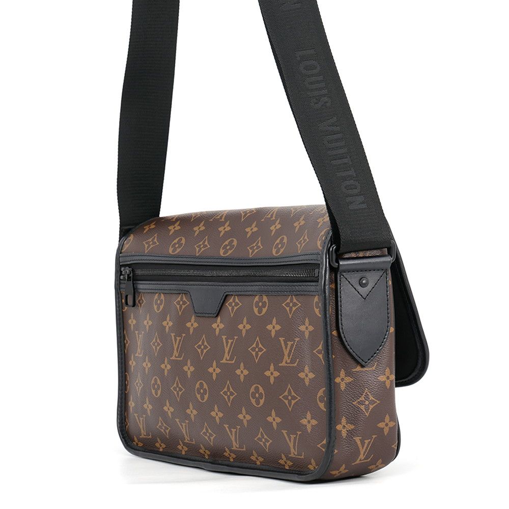 Louis Vuitton Shoulder Bag Monogram Macassar Archie Messenger Black — view 2