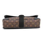 Louis Vuitton Shoulder Bag Monogram Macassar Archie Messenger Black — view 3