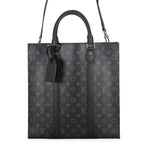 Louis Vuitton Monogram Eclipse Sac Plat 2-Way Shoulder Bag Black