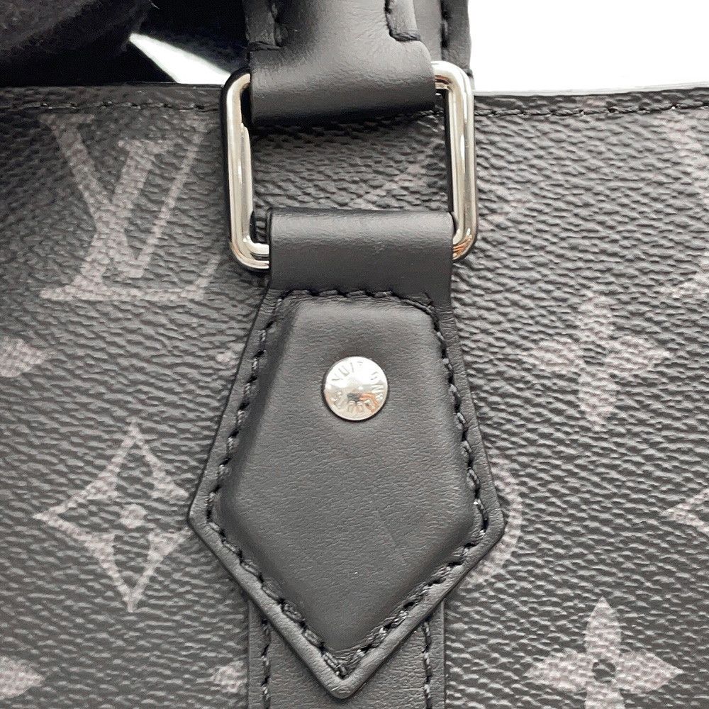 Louis Vuitton Monogram Eclipse Sac Plat 2-Way Shoulder Bag Black — view 7