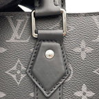 Louis Vuitton Monogram Eclipse Sac Plat 2-Way Shoulder Bag Black — view 7