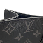 Louis Vuitton Monogram Eclipse Sac Plat 2-Way Shoulder Bag Black — view 8