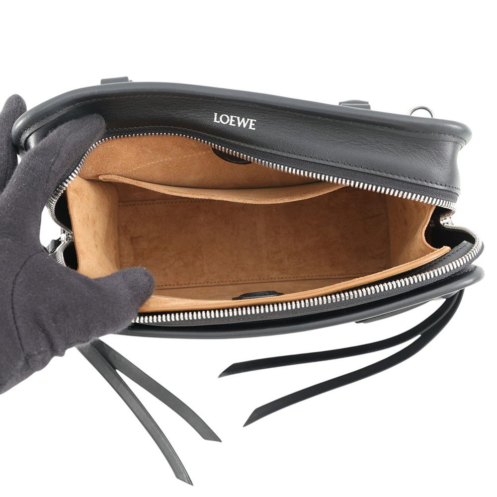 Loewe Handbag Amazona 180 Small Leather 2-Way Shoulder Black — view 7