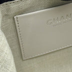 Chanel Tote Bag Deauville Line Mini Logo Glitter Tweed Leather Black — view 8