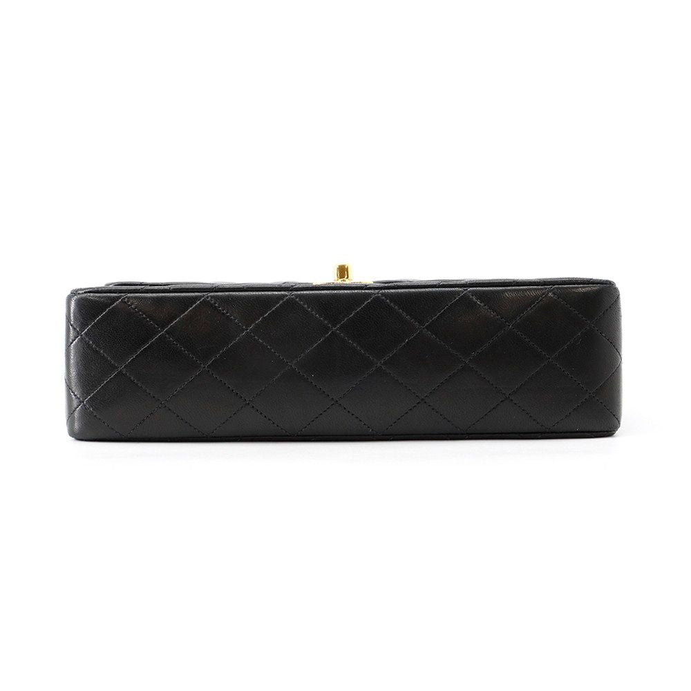 Chanel Chain Shoulder Bag Quilted 25 CC Logo Lambskin Double Black — view 3
