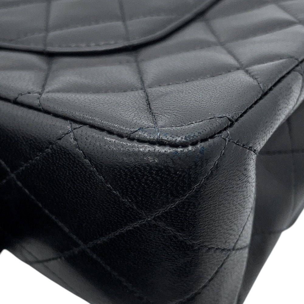 Chanel Chain Shoulder Bag Quilted 25 CC Logo Lambskin Double Black — view 8