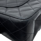 Chanel Chain Shoulder Bag Quilted 25 CC Logo Lambskin Double Black — view 8