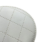 Chanel Chain Shoulder Bag Small Vanity Quilted CC Logo Calfskin White — view 6