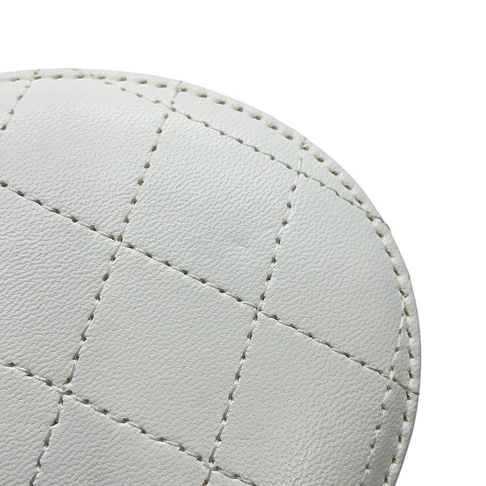 Chanel Chain Shoulder Bag Small Vanity Quilted CC Logo Calfskin White — view 6
