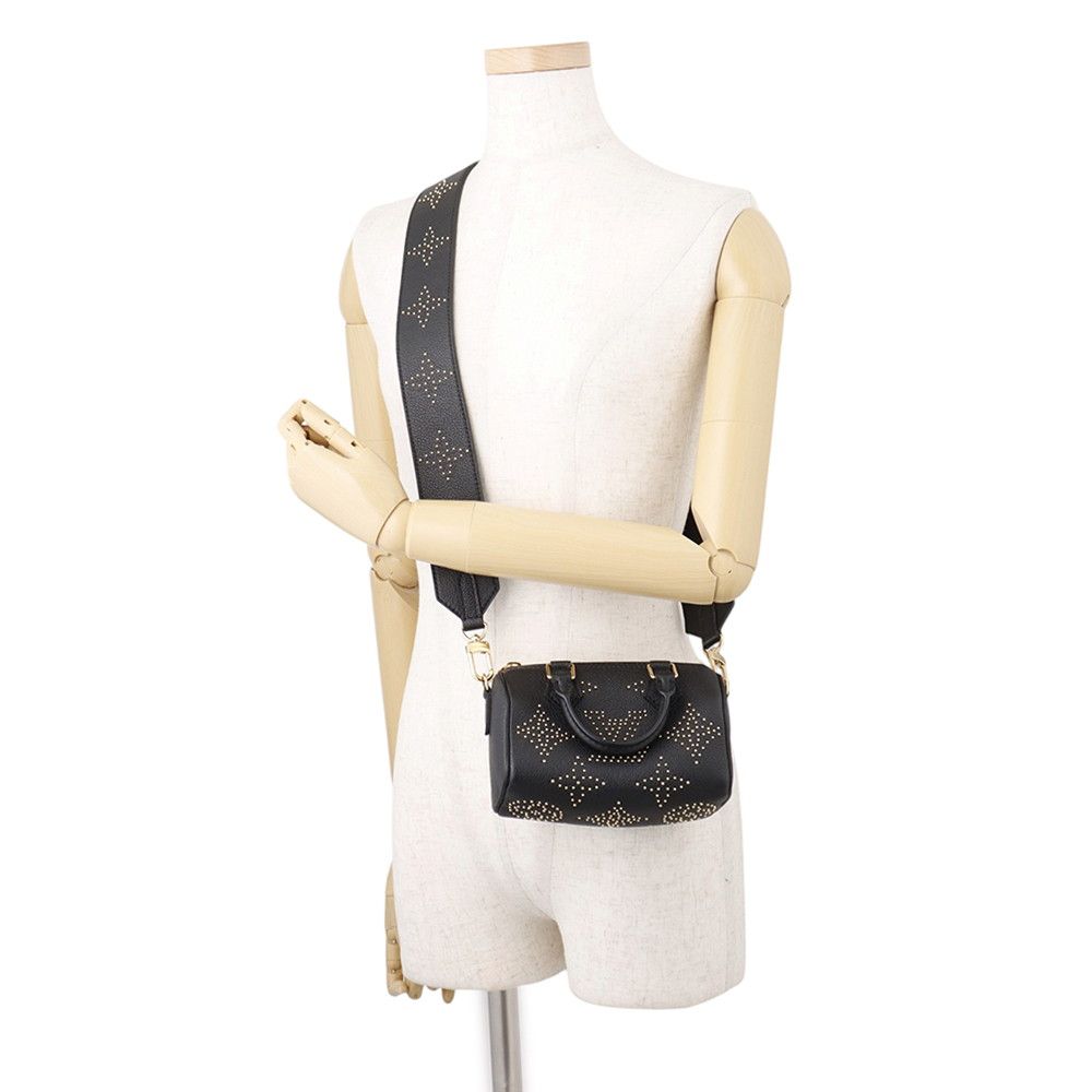 Louis Vuitton Handbag Monogram Empreinte Nano Speedy Bag 2-Way Shoulder Black — view 5