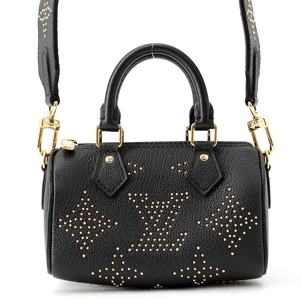 Louis Vuitton Handbag Monogram Empreinte Nano Speedy Bag 2-Way Shoulder Black