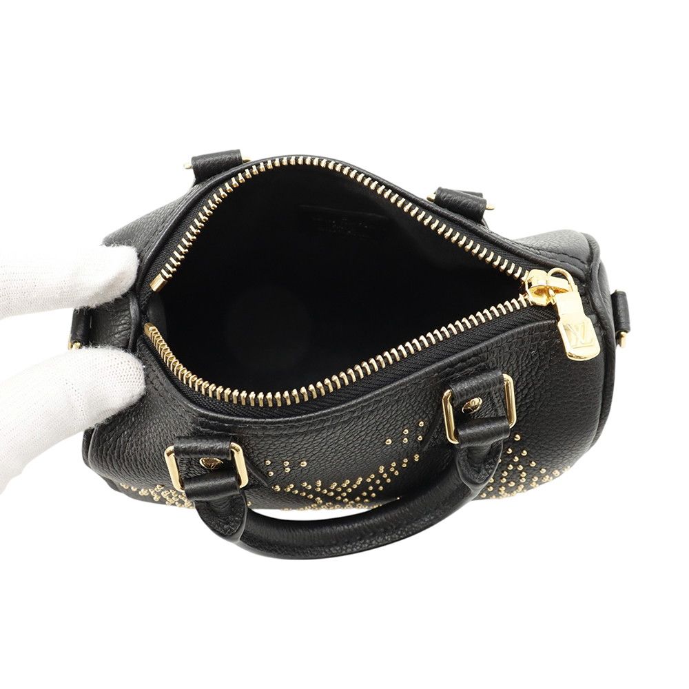Louis Vuitton Handbag Monogram Empreinte Nano Speedy Bag 2-Way Shoulder Black — view 6