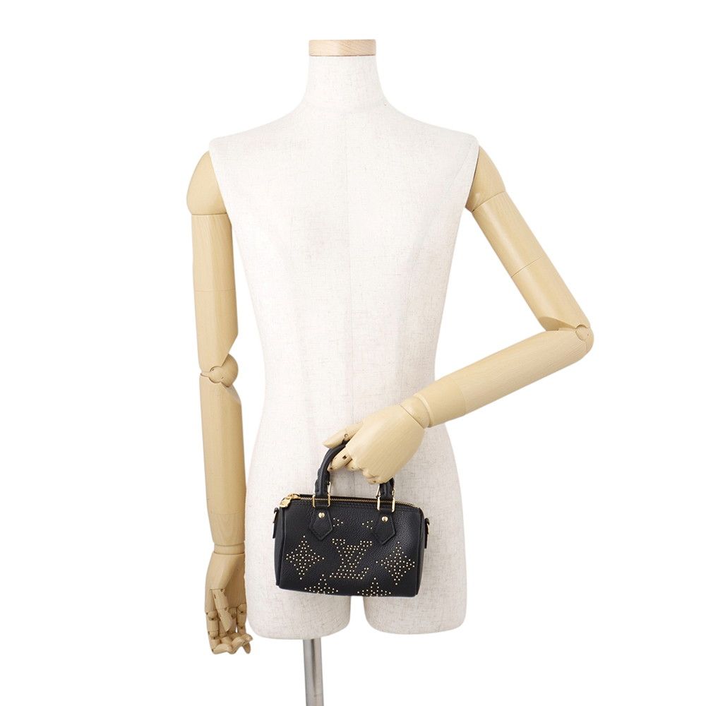 Louis Vuitton Handbag Monogram Empreinte Nano Speedy Bag 2-Way Shoulder Black — view 4