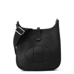 Hermes Shoulder Bag Evelyne 3 23 Black Silver Taurillon Clemence