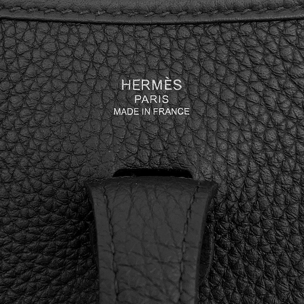 Hermes Shoulder Bag Evelyne 3 23 Black Silver Taurillon Clemence — view 7
