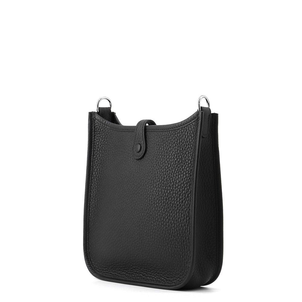 Hermes Shoulder Bag Evelyne TPM 1 Black Silver Taurillon Clemence — view 2