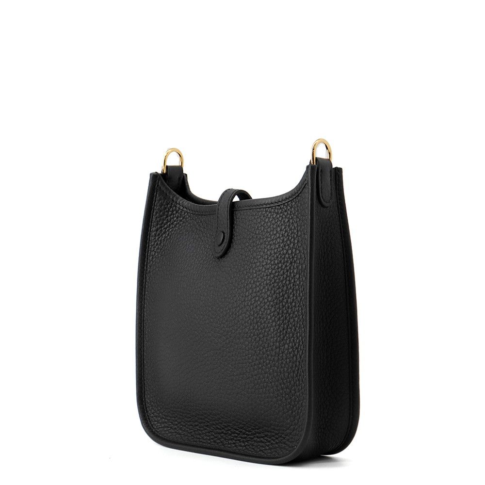Hermes Shoulder Bag Evelyne TPM 1 Black Gold Taurillon Clemence — view 2