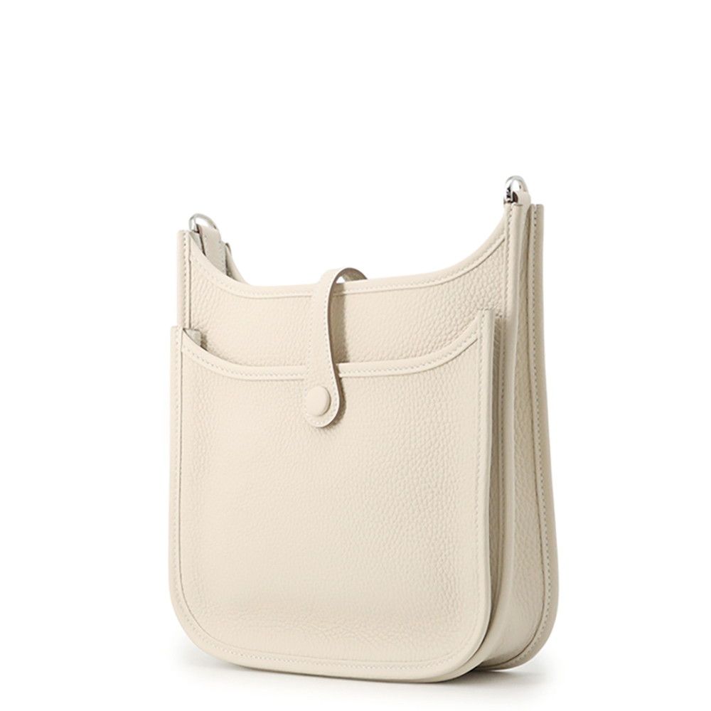 Hermes Shoulder Bag Evelyne 3 23 Craie Silver Taurillon Clemence — view 2
