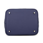 Hermes Handbag Picotin Lock MM Blue Saphir Silver Taurillon Clemence — view 3