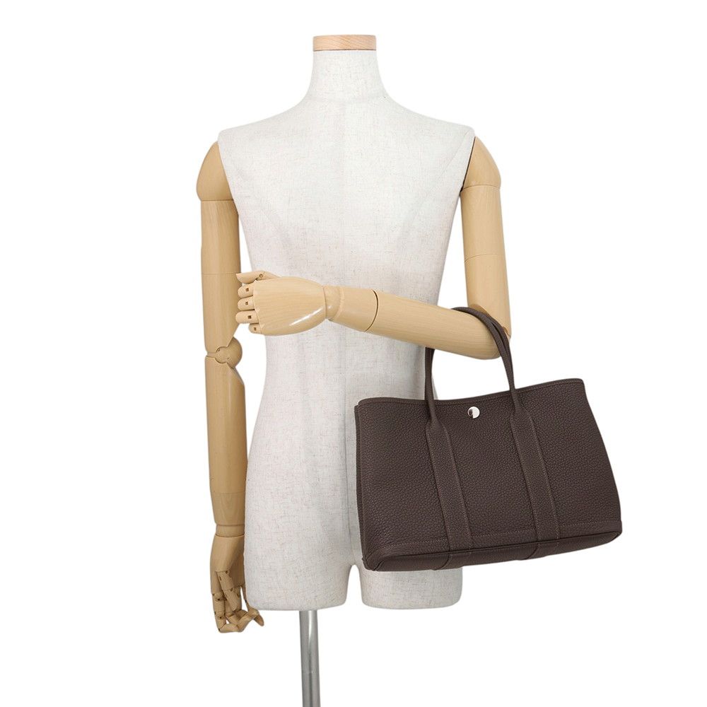 Hermes Tote Bag Garden Party TPM Bebelin Silver Negonda — view 4
