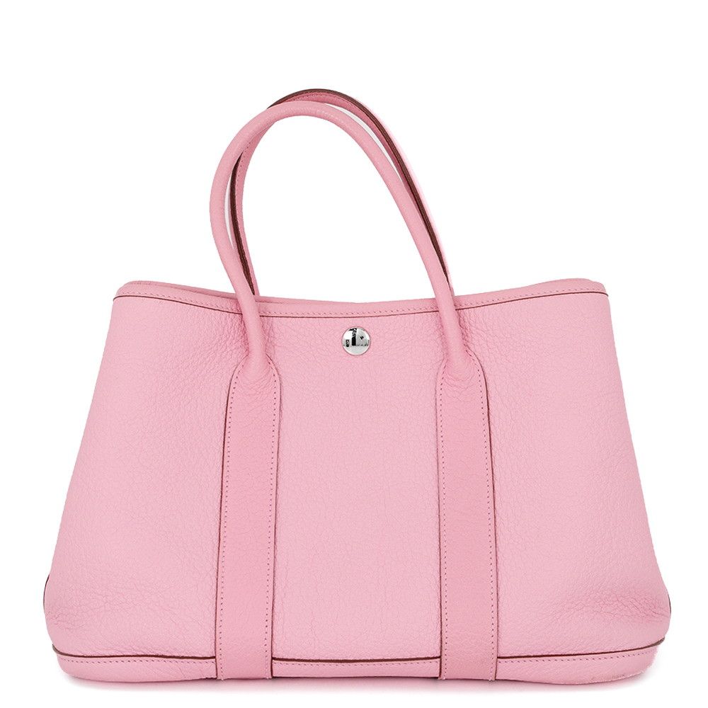 Hermes Tote Bag Garden Party TPM Pink Silver Negonda