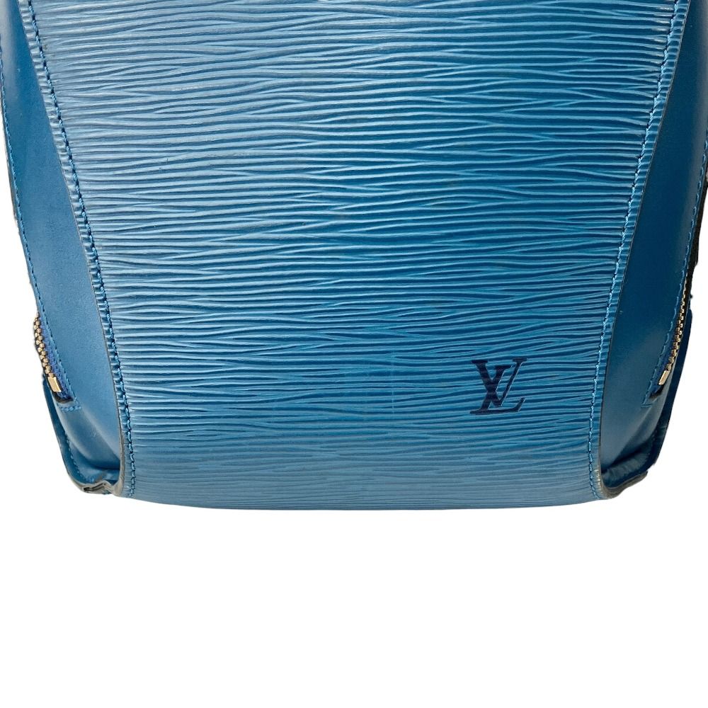 Louis Vuitton Mabillon Epi Backpack Leather LV Logo Blue Toledo — view 4