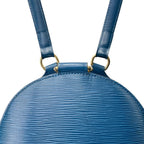 Louis Vuitton Mabillon Epi Backpack Leather LV Logo Blue Toledo — view 3