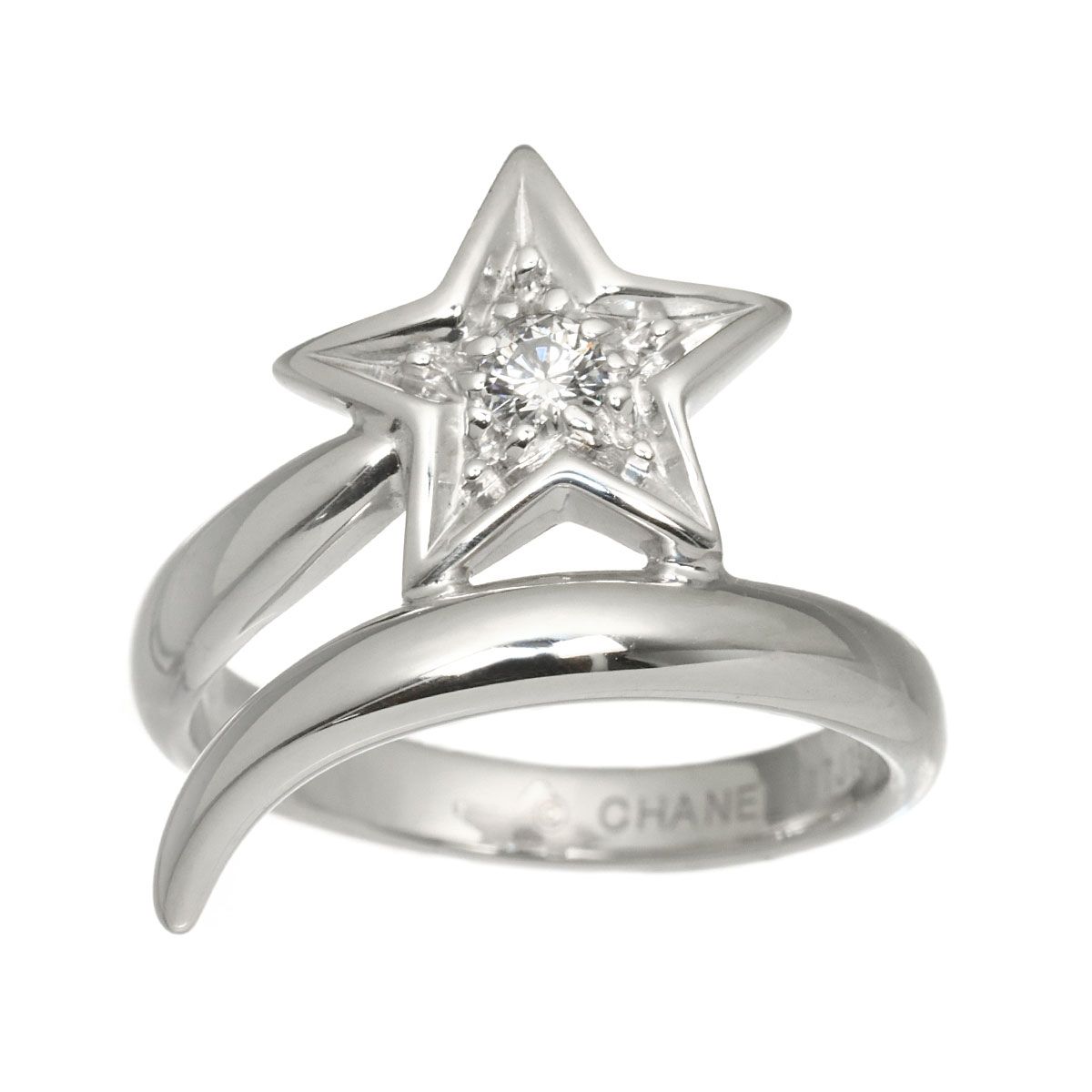 Chanel Comet 50 Ring Diamond 18K White Gold 750 — view 2