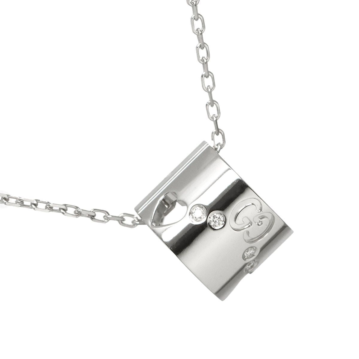 Gucci Icon Diamond Necklace 18k White Gold — view 3